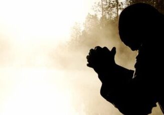 praying in mist